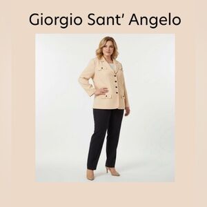 Giorgio Sant’ Angelo Women’s Collard Button Down Dress Blazer Size 20W